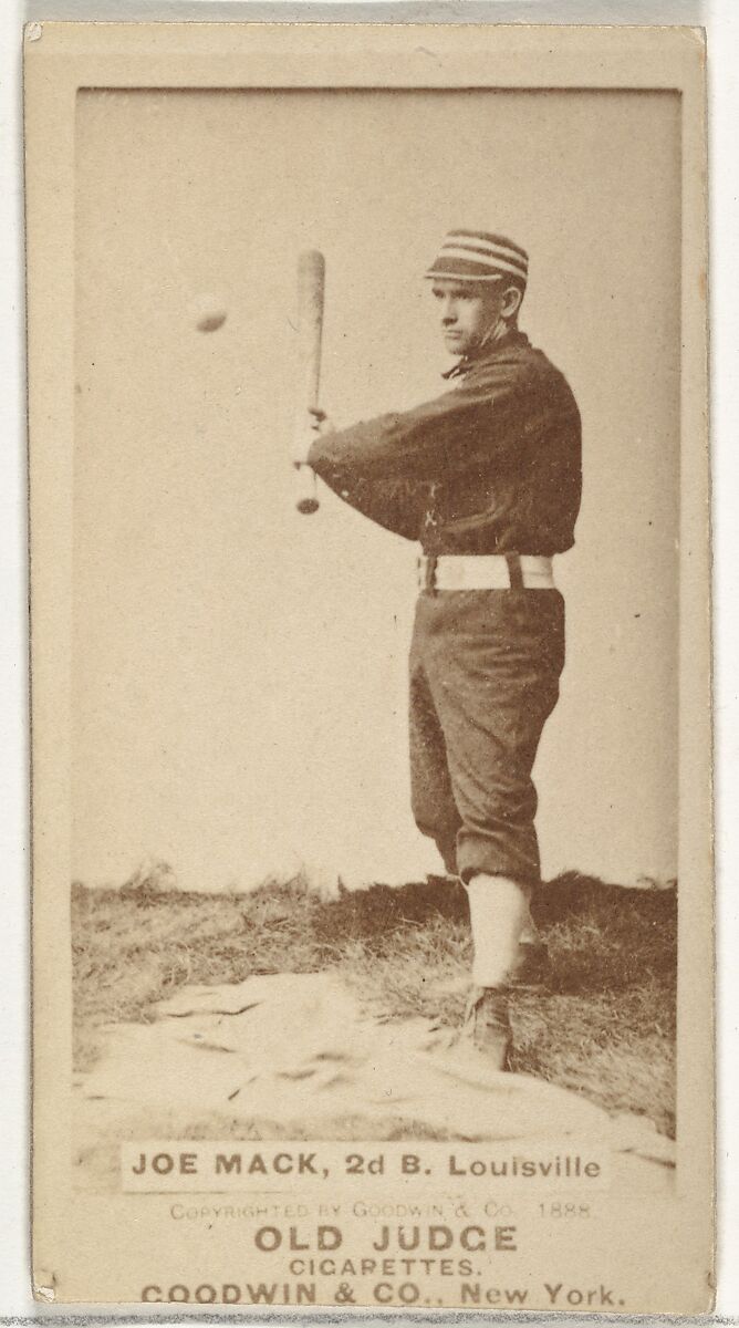 Joseph "Reddy" Mack, 2nd Base, Louisville Colonels, from the Old Judge series (N172) for Old Judge Cigarettes, Issued by Goodwin &amp; Company, Albumen photograph 