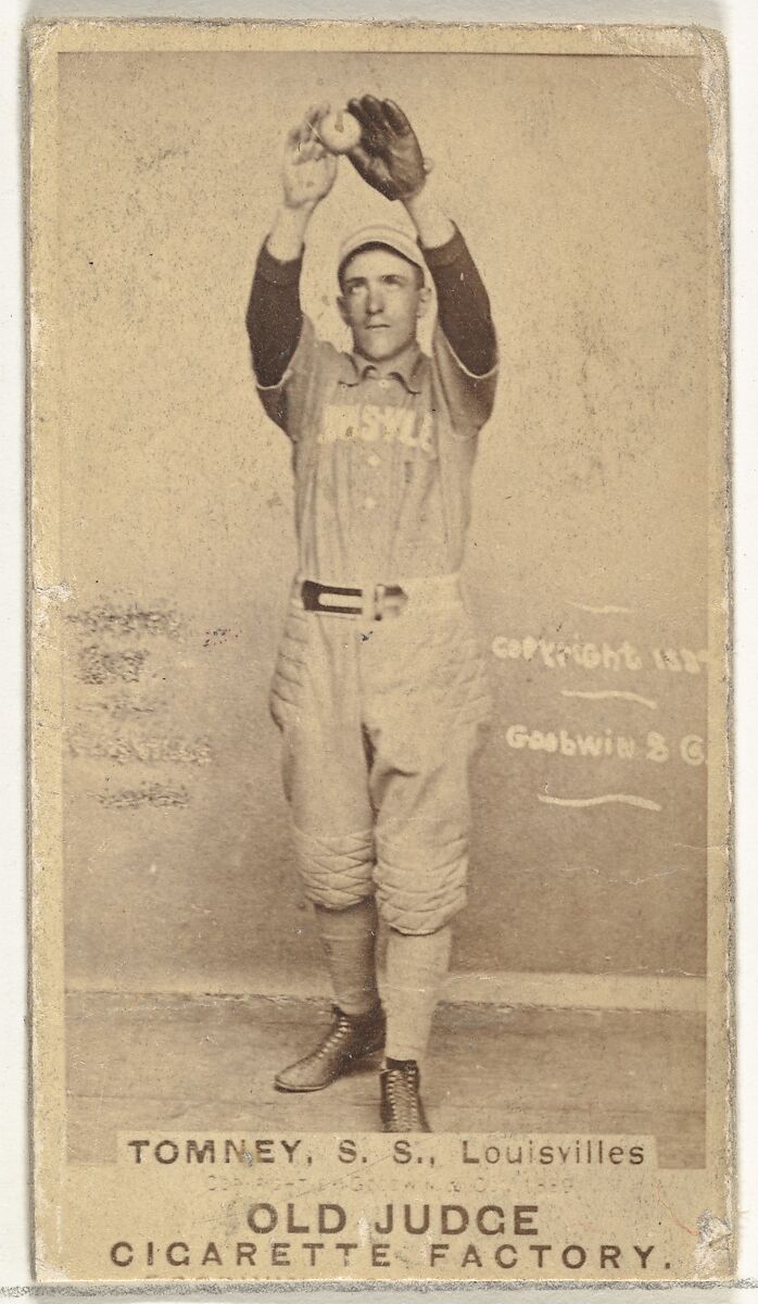 Philip H. "Buster" Tomney, Shortstop, Louisville Colonels, from the Old Judge series (N172) for Old Judge Cigarettes, Issued by Goodwin &amp; Company, Albumen photograph 