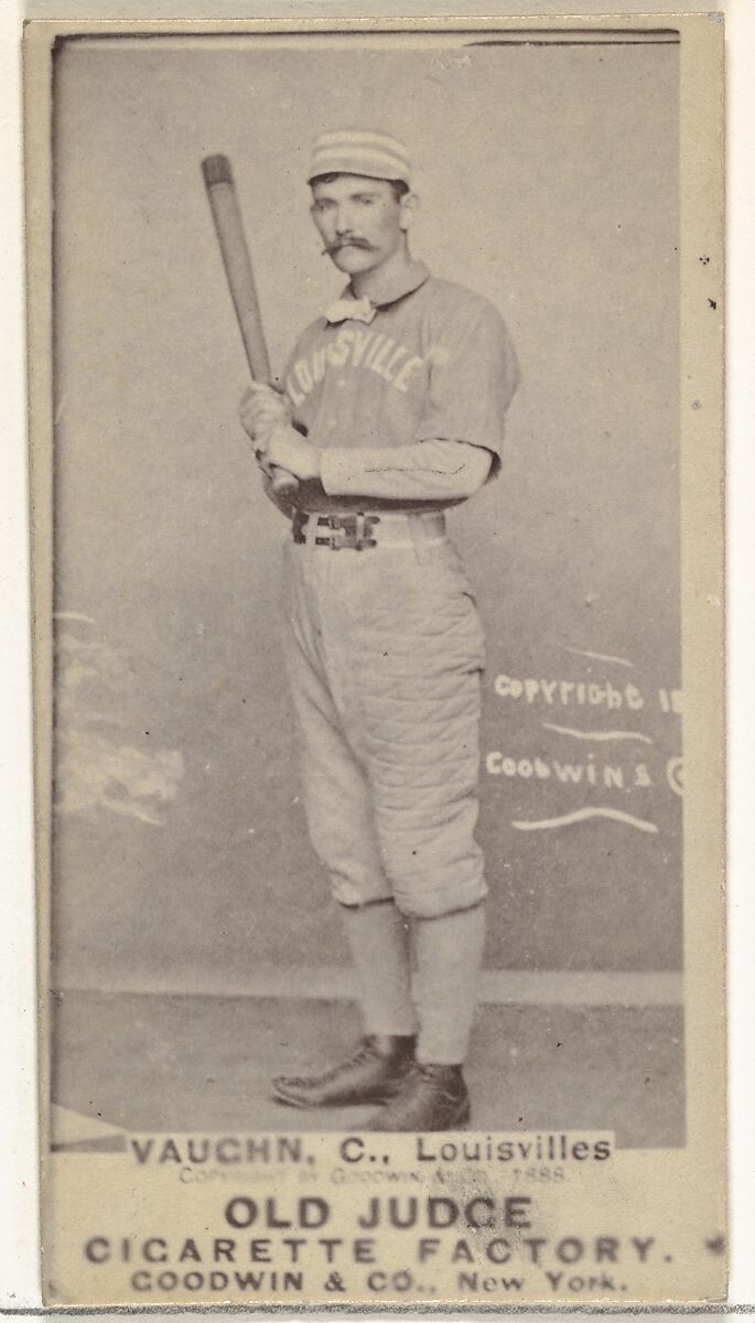 Harry Francis "Farmer" Vaughn, Catcher, Louisville Colonels, from the Old Judge series (N172) for Old Judge Cigarettes, Issued by Goodwin &amp; Company, Albumen photograph 