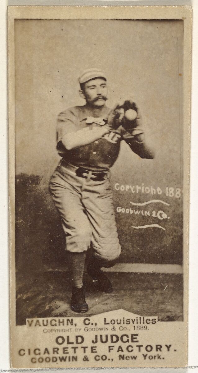 Harry Francis "Farmer" Vaughn, Catcher, Louisville Colonels, from the Old Judge series (N172) for Old Judge Cigarettes, Issued by Goodwin &amp; Company, Albumen photograph 