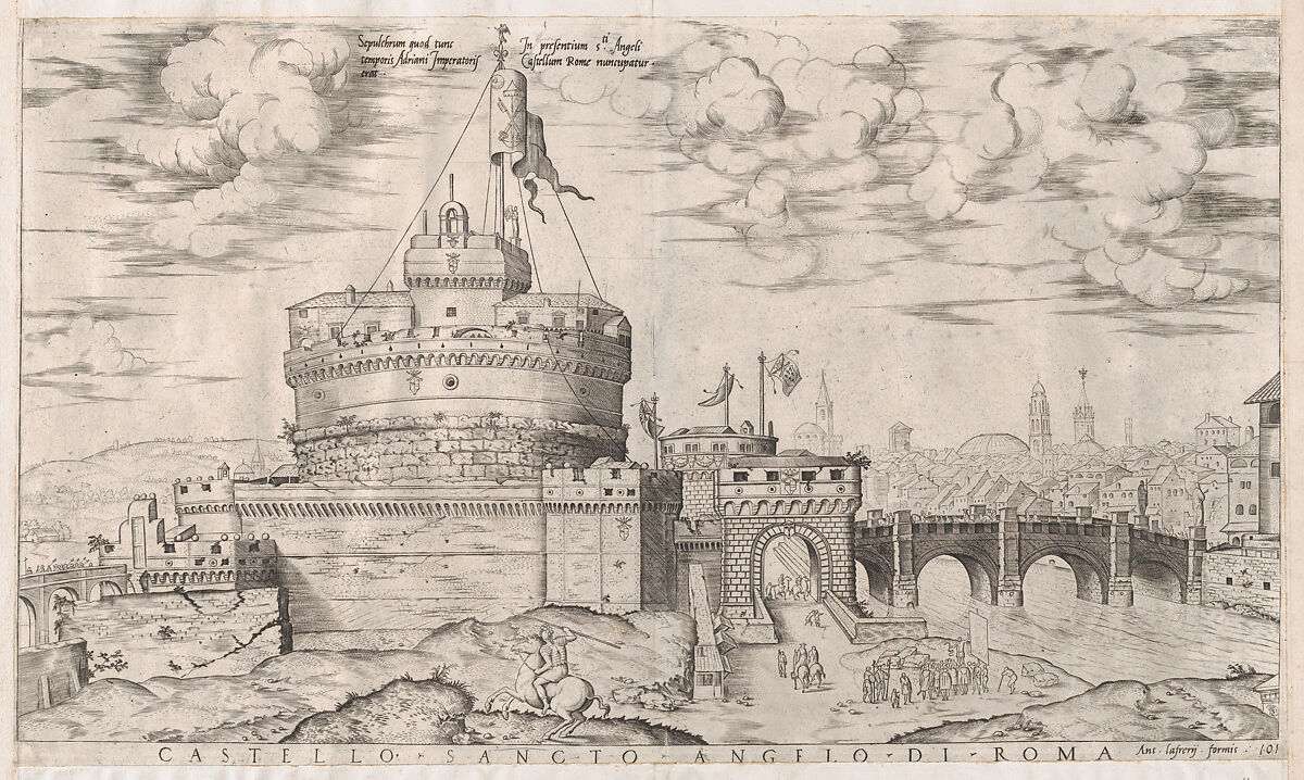 Castello Sant' Angelo, from "Speculum Romanae Magnificentiae", Anonymous, Engraving 