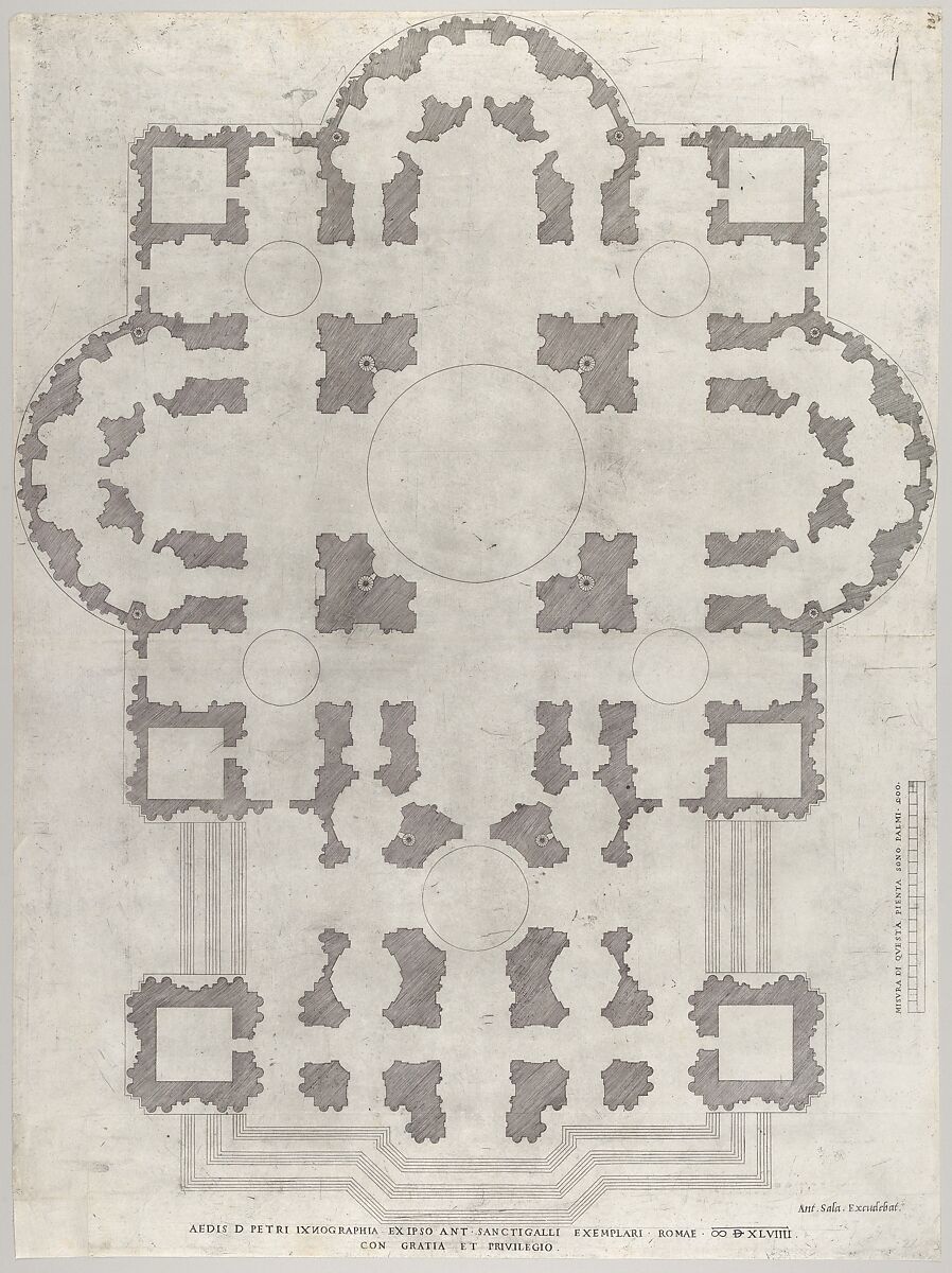 After Antonio da Sangallo, the Younger | Plan of St. Peter's, from 