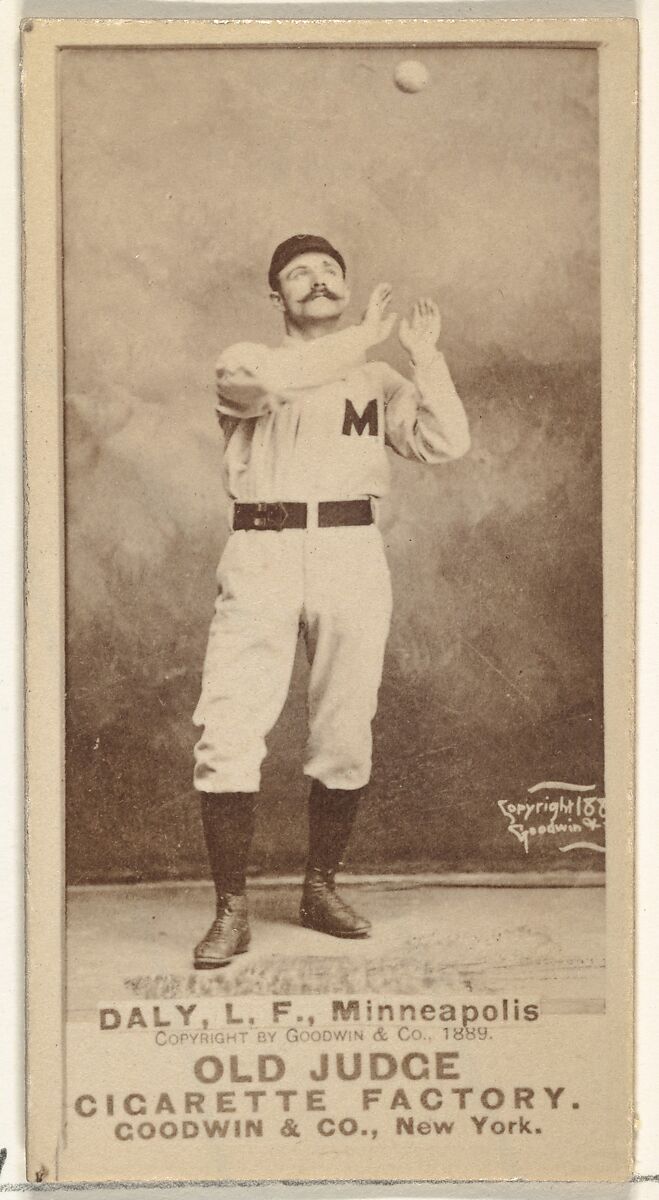James J. "Sun" Daly, Left Field, Minneapolis, from the Old Judge series (N172) for Old Judge Cigarettes, Issued by Goodwin &amp; Company, Albumen photograph 