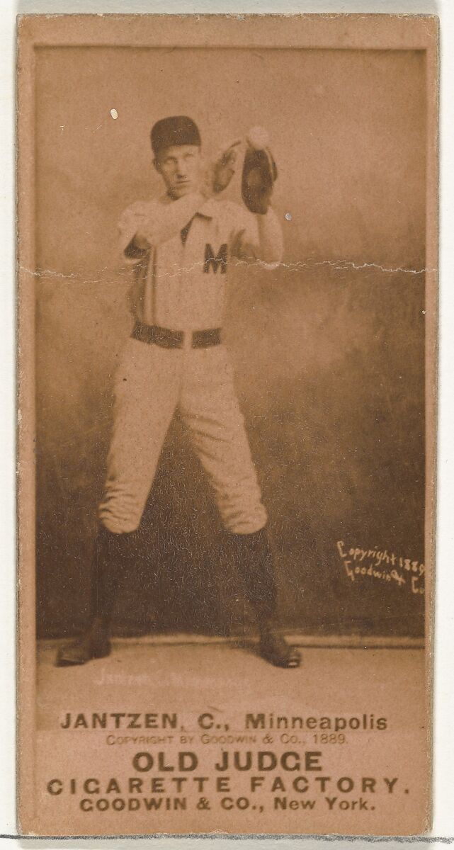 Duke Jantzen, Catcher, Minneapolis, from the Old Judge series (N172) for Old Judge Cigarettes, Issued by Goodwin &amp; Company, Albumen photograph 