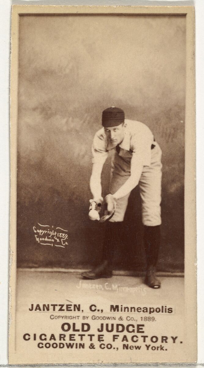 Duke Jantzen, Catcher, Minneapolis, from the Old Judge series (N172) for Old Judge Cigarettes, Issued by Goodwin &amp; Company, Albumen photograph 