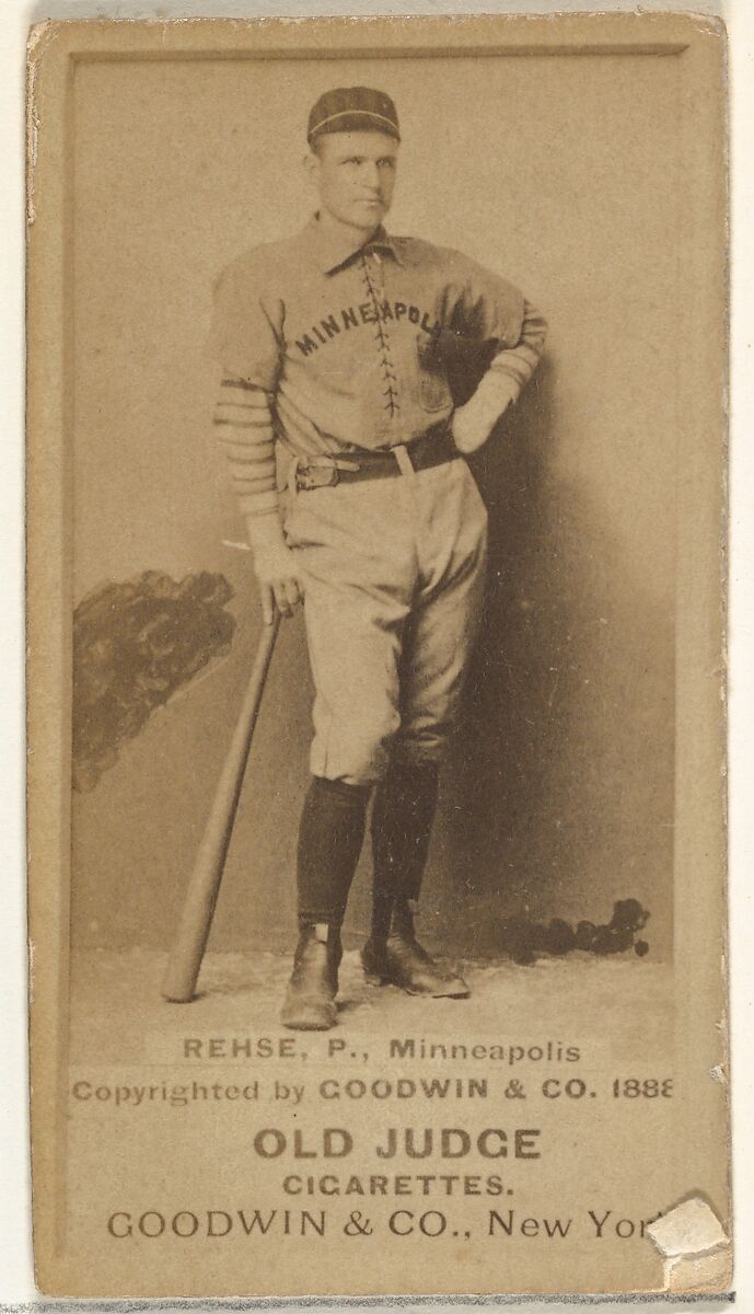 Rehse, Pitcher, Minneapolis, from the Old Judge series (N172) for Old Judge Cigarettes, Issued by Goodwin &amp; Company, Albumen photograph