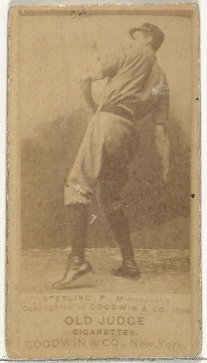 Sterling, Pitcher, Minneapolis, from the Old Judge series (N172) for Old Judge Cigarettes, Issued by Goodwin &amp; Company, Albumen photograph 