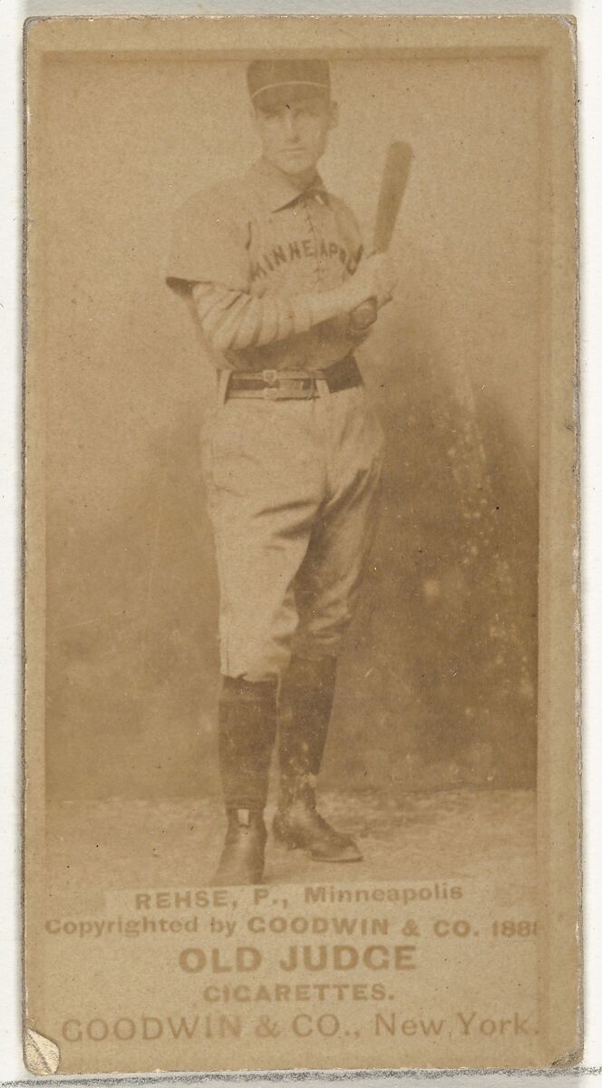 Rehse, Pitcher, Minneapolis, from the Old Judge series (N172) for Old Judge Cigarettes, Issued by Goodwin &amp; Company, Albumen photograph 