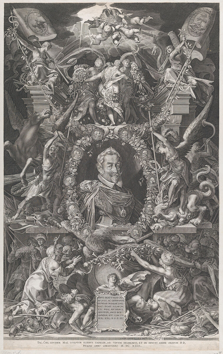 Emperor Matthias, Aegidius Sadeler II (Netherlandish, Antwerp 1568–1629 Prague), Engraving 