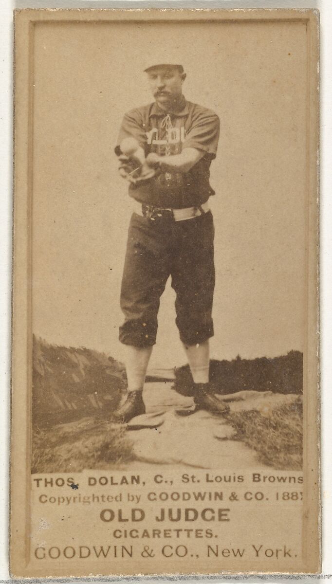 Thomas J. "Tom" Dolan, Catcher, St. Louis Browns, from the Old Judge series (N172) for Old Judge Cigarettes, Issued by Goodwin &amp; Company, Albumen photograph 