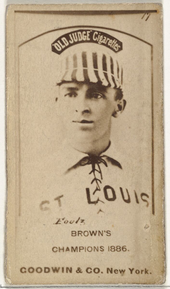 David Luther "Dave" Foutz, St. Louis Browns, from the Old Judge series (N172) for Old Judge Cigarettes, Issued by Goodwin &amp; Company, Albumen photograph 