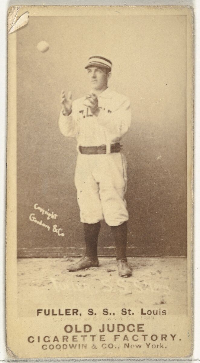 William Benjamin "Shorty" Fuller, Shortstop, St. Louis Browns, from the Old Judge series (N172) for Old Judge Cigarettes, Issued by Goodwin &amp; Company, Albumen photograph 