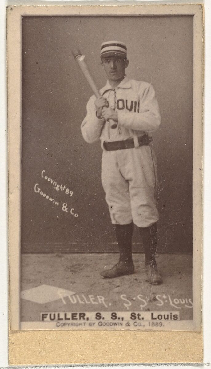 William Benjamin "Shorty" Fuller, Shortstop, St. Louis Browns, from the Old Judge series (N172) for Old Judge Cigarettes, Issued by Goodwin &amp; Company, Albumen photograph 