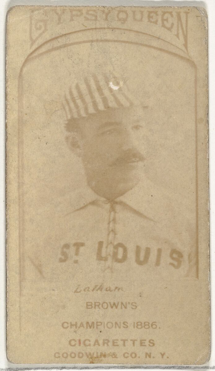 Arlie Latham, 3rd Base, St. Louis Browns, from the Old Judge series (N172) for Old Judge Cigarettes, Issued by Goodwin &amp; Company, Albumen photograph 