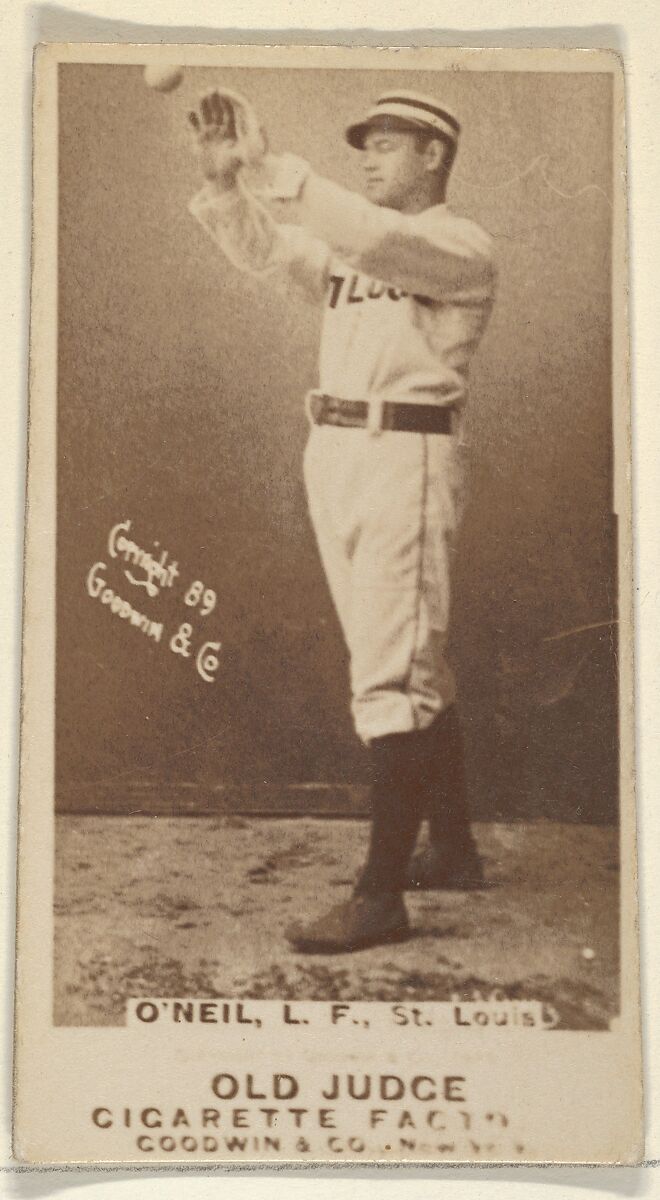 James Edward "Tip" O'Neill, Left Field, St. Louis Browns, from the Old Judge series (N172) for Old Judge Cigarettes, Issued by Goodwin &amp; Company, Albumen photograph 