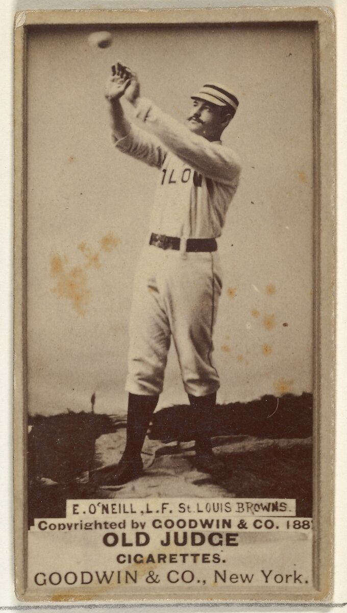 James Edward "Tip" O'Neill, Left Field, St. Louis Browns, from the Old Judge series (N172) for Old Judge Cigarettes, Issued by Goodwin &amp; Company, Albumen photograph