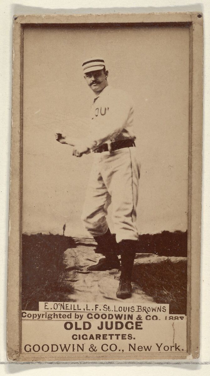 James Edward "Tip" O'Neill, Left Field, St. Louis Browns, from the Old Judge series (N172) for Old Judge Cigarettes, Issued by Goodwin &amp; Company, Albumen photograph 