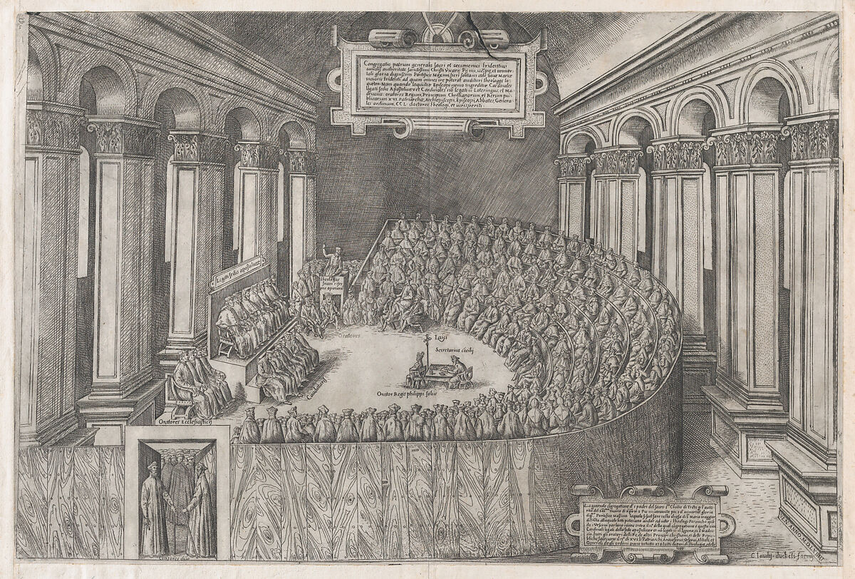 Council of Trent, from "Speculum Romanae Magnificentiae", Anonymous, Italian, 16th century, Etching and engraving 