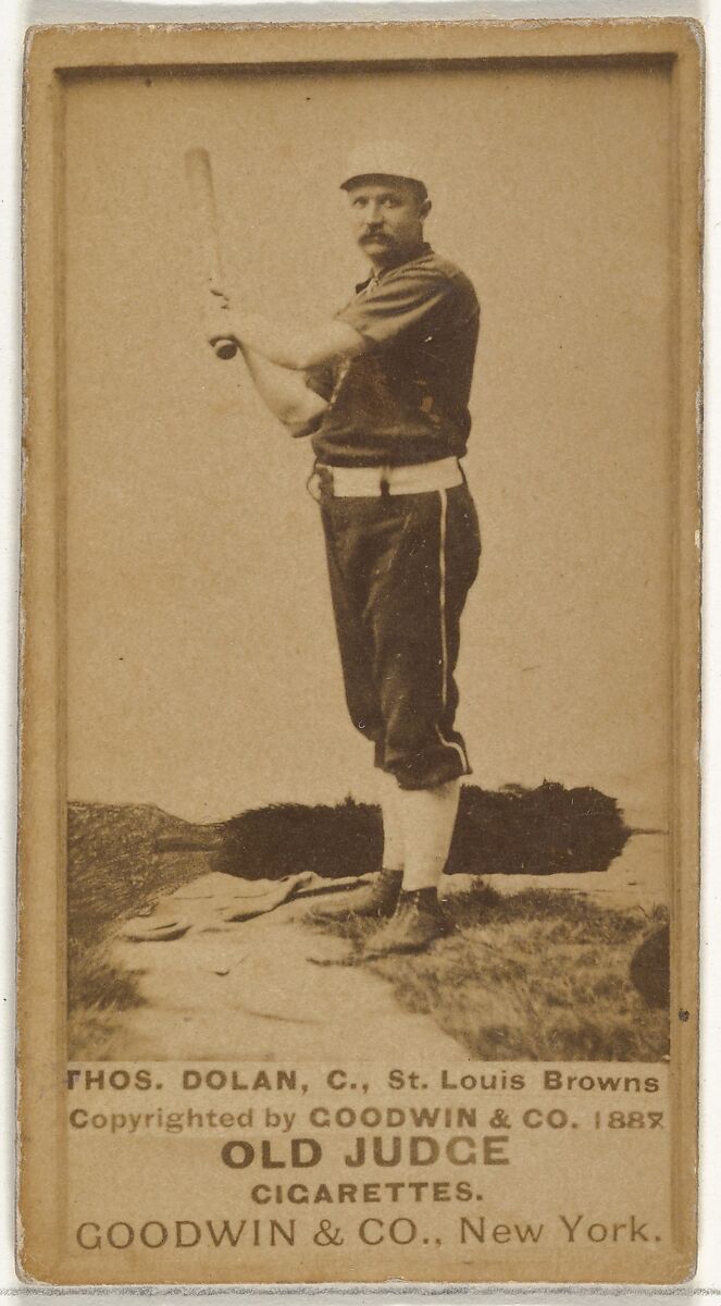 Thomas J. "Tom" Dolan, Catcher, St. Louis Browns, from the Old Judge series (N172) for Old Judge Cigarettes, Issued by Goodwin &amp; Company, Albumen photograph 