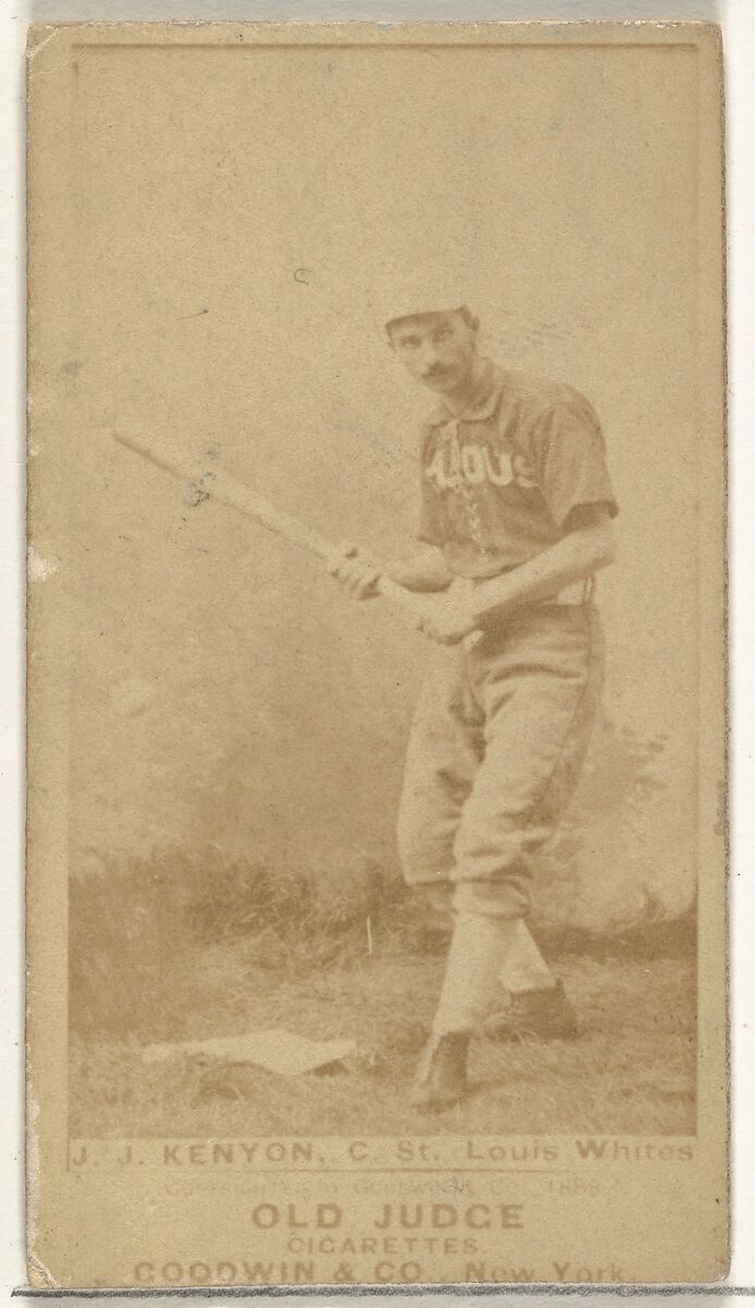 Kenyon, Catcher, St. Louis Whites, from the Old Judge series (N172) for Old Judge Cigarettes, Issued by Goodwin &amp; Company, Albumen photograph 