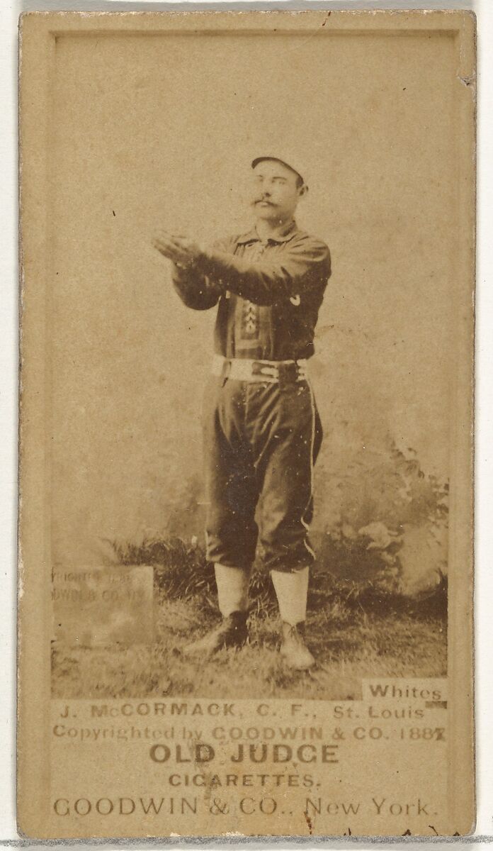 McCormack, Center Field, St. Louis Whites, from the Old Judge series (N172) for Old Judge Cigarettes, Issued by Goodwin &amp; Company, Albumen photograph 