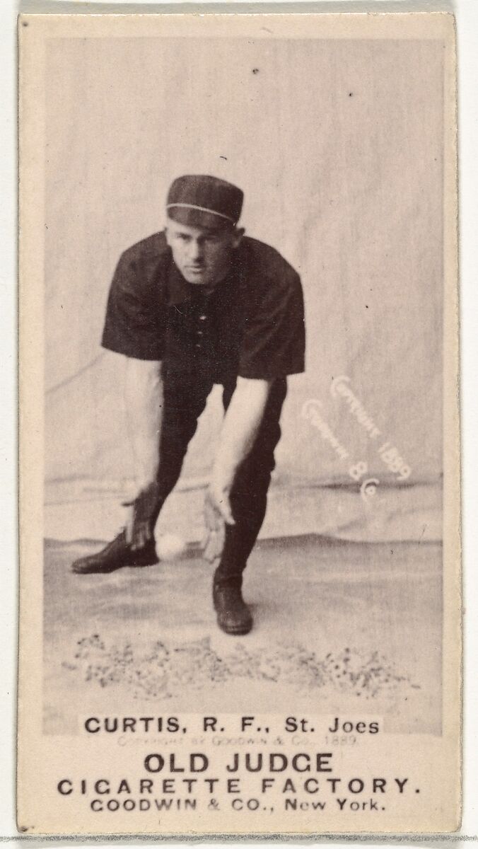Ervin Duane "Jim" Curtiss, Right Field, St. Joseph Clay Eaters, from the Old Judge series (N172) for Old Judge Cigarettes, Issued by Goodwin &amp; Company, Albumen photograph 