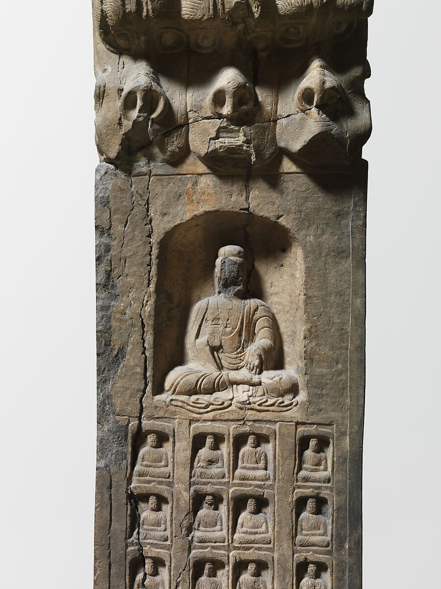Stele Commissioned by Helian Ziyue (赫蓮子悅) and a Devotional Society of Five Hundred Individuals, Limestone, China