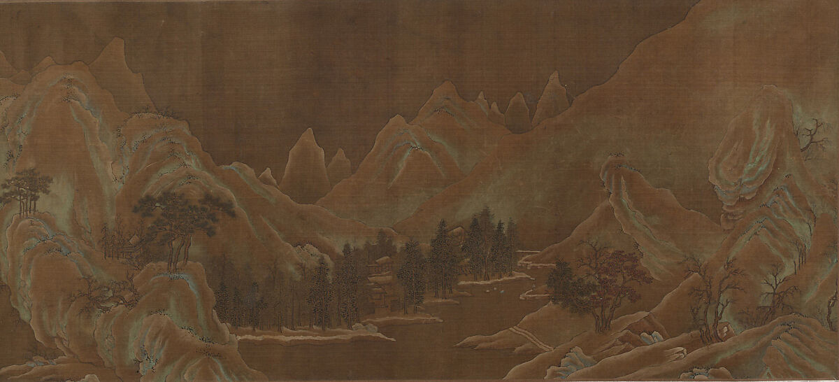 Landscape, Unidentified artist, Handscroll; ink and color on silk, China 