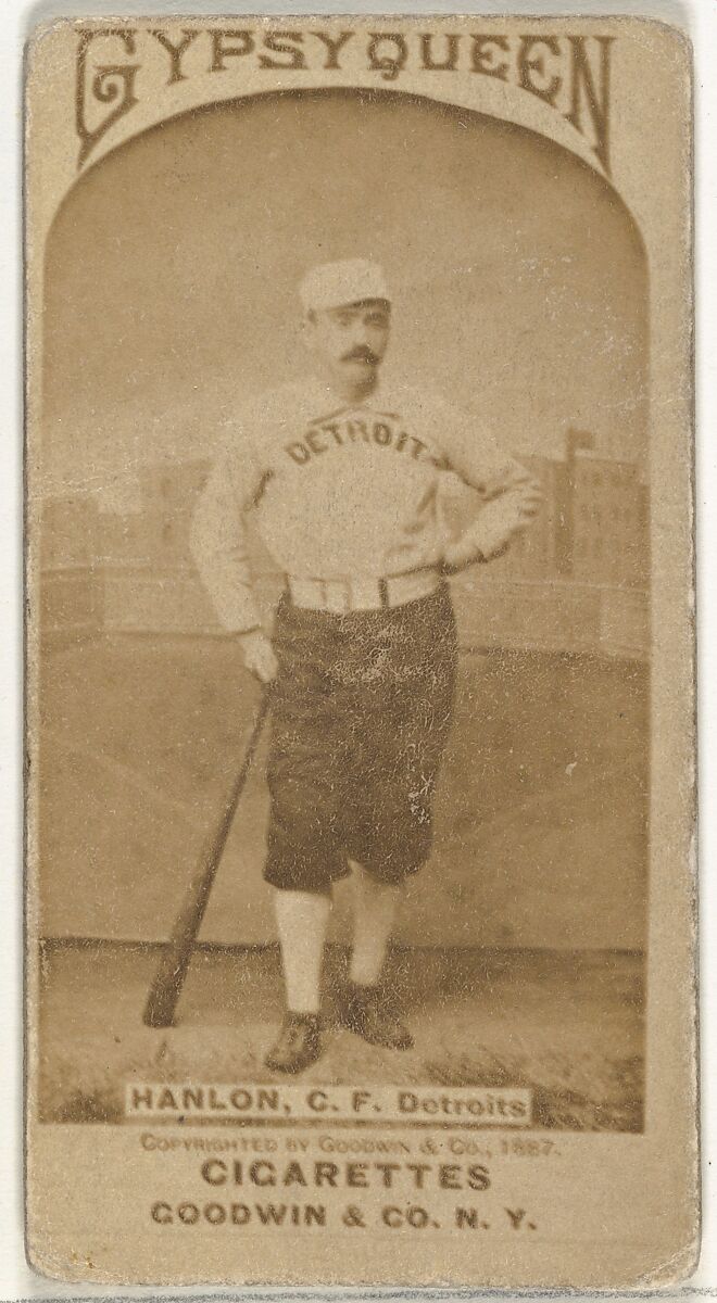 Edward Hugh "Ned" Hanlon, Center Field, Detroit Wolverines, from the Old Judge series (N172) for Old Judge Cigarettes, Issued by Goodwin &amp; Company, Albumen photograph 