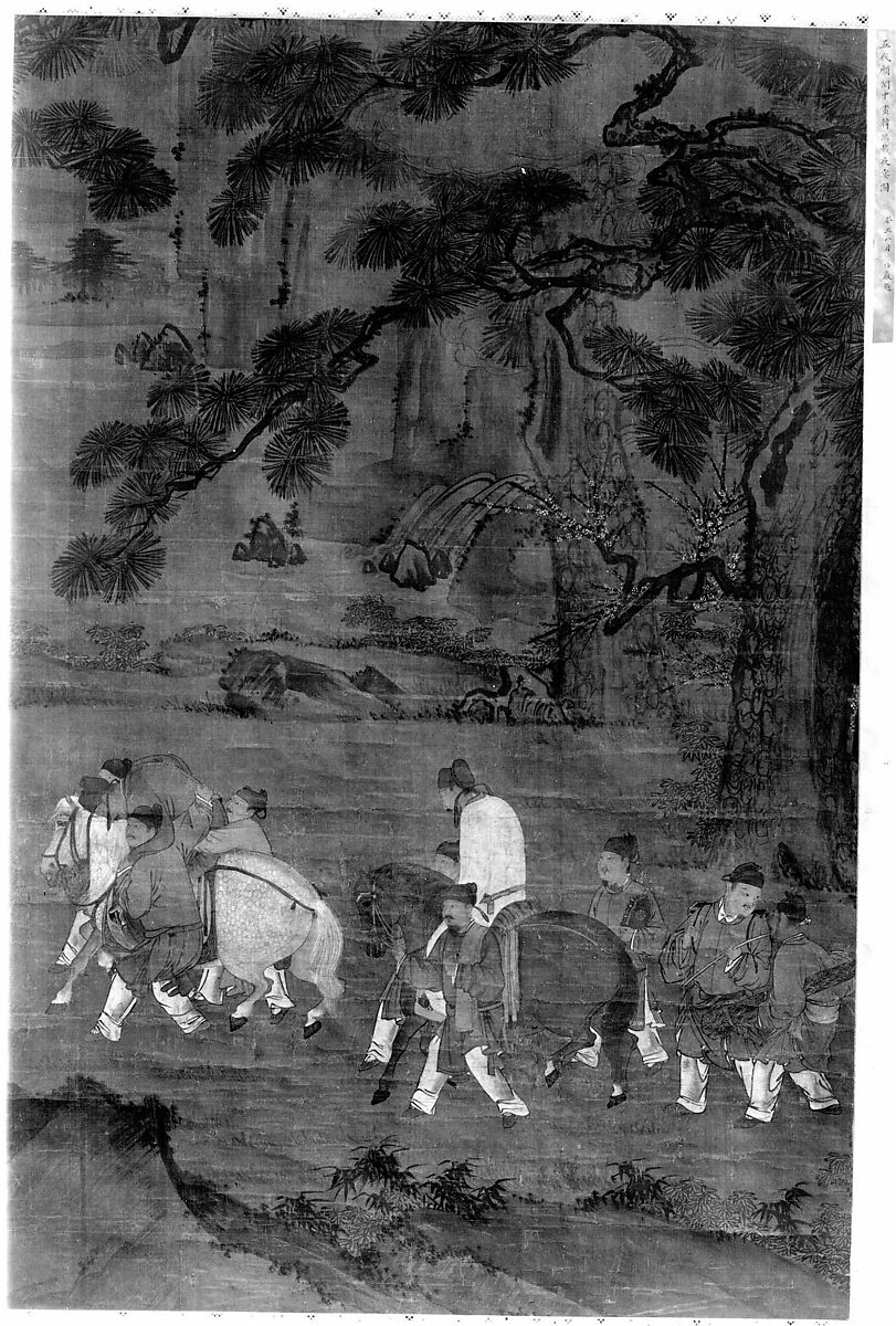 Returning from a Banquet, Unidentified artist, Hanging scroll; ink and color on silk, China 