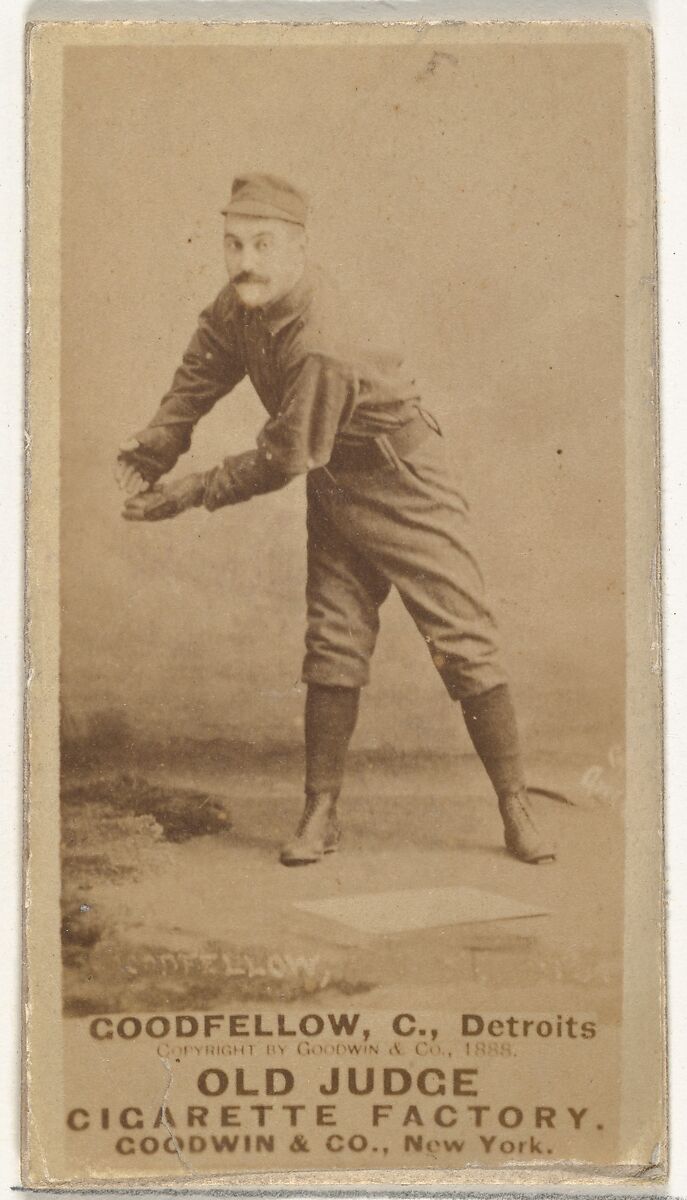 Goodfellow, Catcher, Detroit Wolverines, from the Old Judge series (N172) for Old Judge Cigarettes, Issued by Goodwin &amp; Company, Albumen photograph 