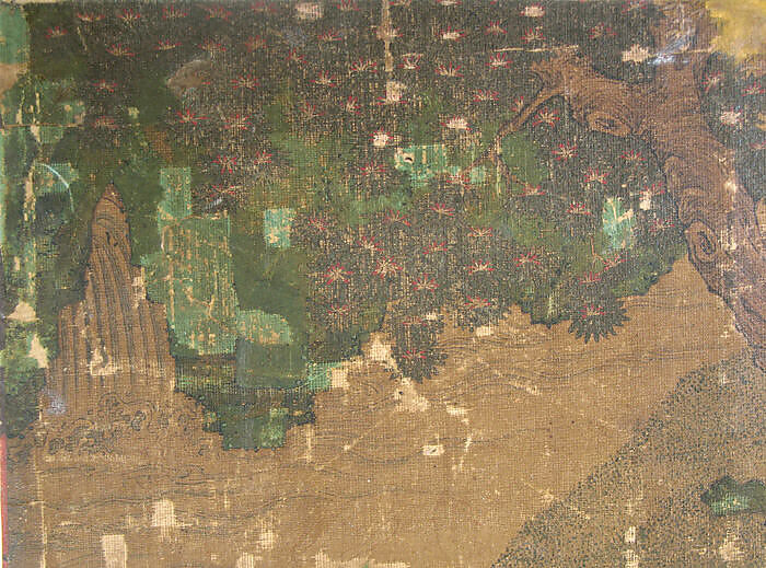 Examining Antiques at Literati Gathering, Wang Li Mu, Album leaf; ink and color on silk, Korea