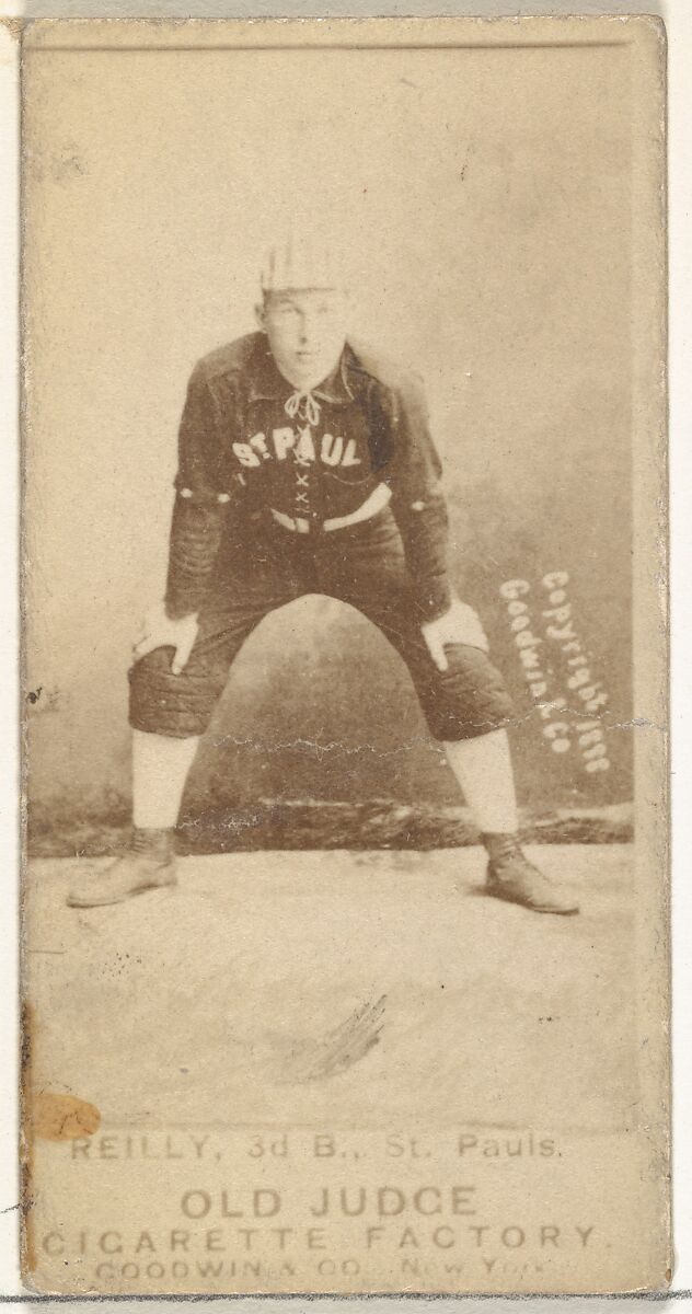 Charles Thomas "Charlie" Reilly, 3rd Base, St. Paul Apostles, from the Old Judge series (N172) for Old Judge Cigarettes, Issued by Goodwin &amp; Company, Albumen photograph 