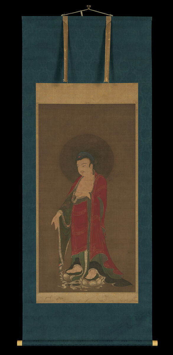 Buddha Amitabha Descending from His Pure Land, Hanging scroll; ink, color, and gold on silk, China