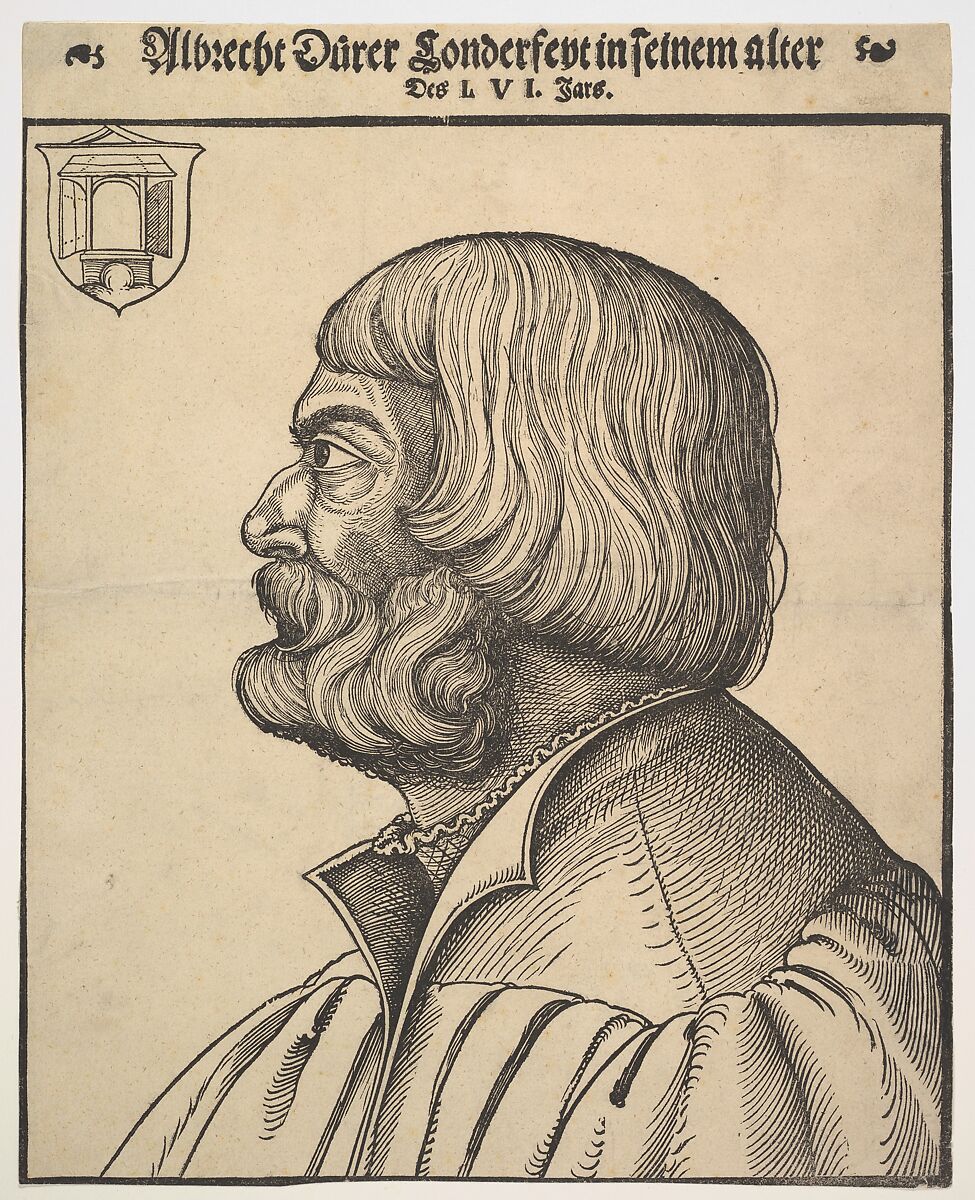 Portrait of Albrecht Dürer, Attributed to Erhard Schön (German, Nuremberg 1491–1542 Nuremberg), Woodcut 