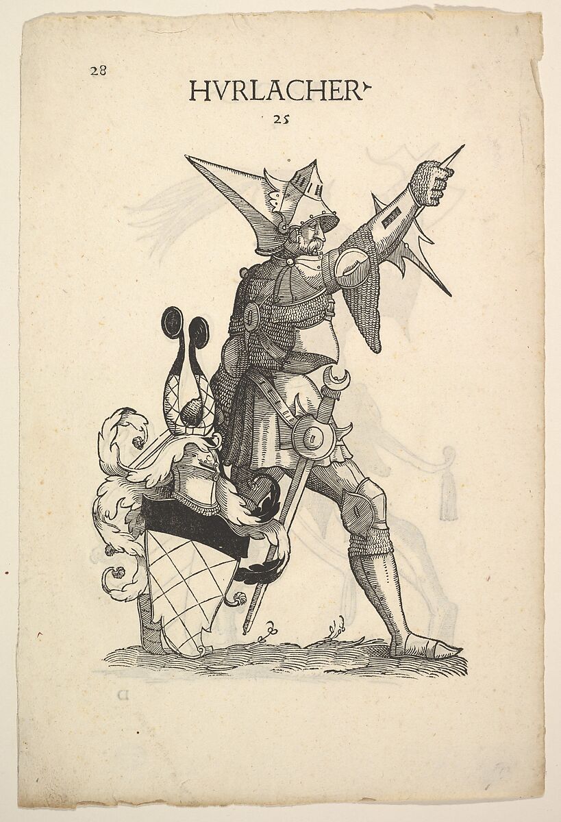 Hurlacher (recto) and Rappold (verso) Families, from "Bericht und anzeigen aller Herren Geschlecht der loblichen Statt Augspurg", Christoph Weiditz (German, Strassburg, ca. 1500–1559 Augsburg), Woodcut