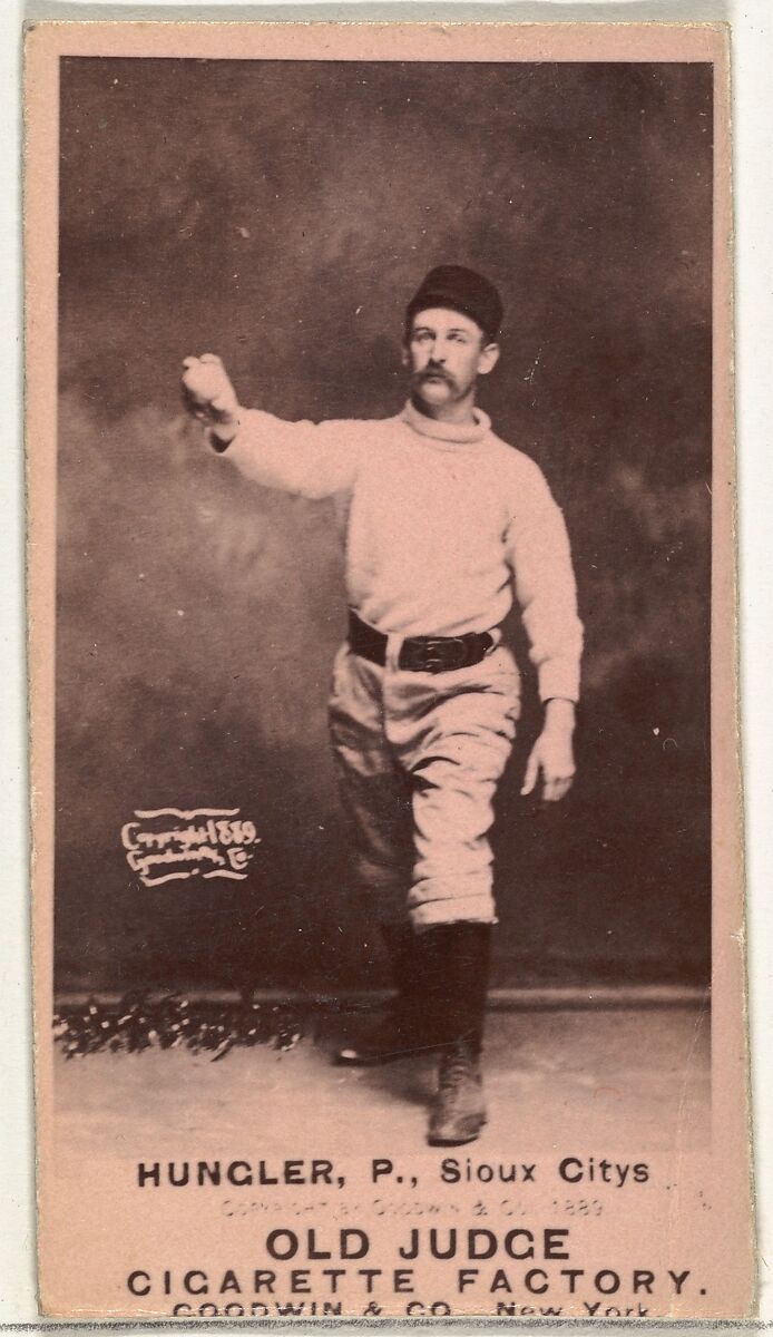 Al C. Hungler, Pitcher, Sioux City Corn Huskers, from the Old Judge series (N172) for Old Judge Cigarettes, Issued by Goodwin &amp; Company, Albumen photograph 