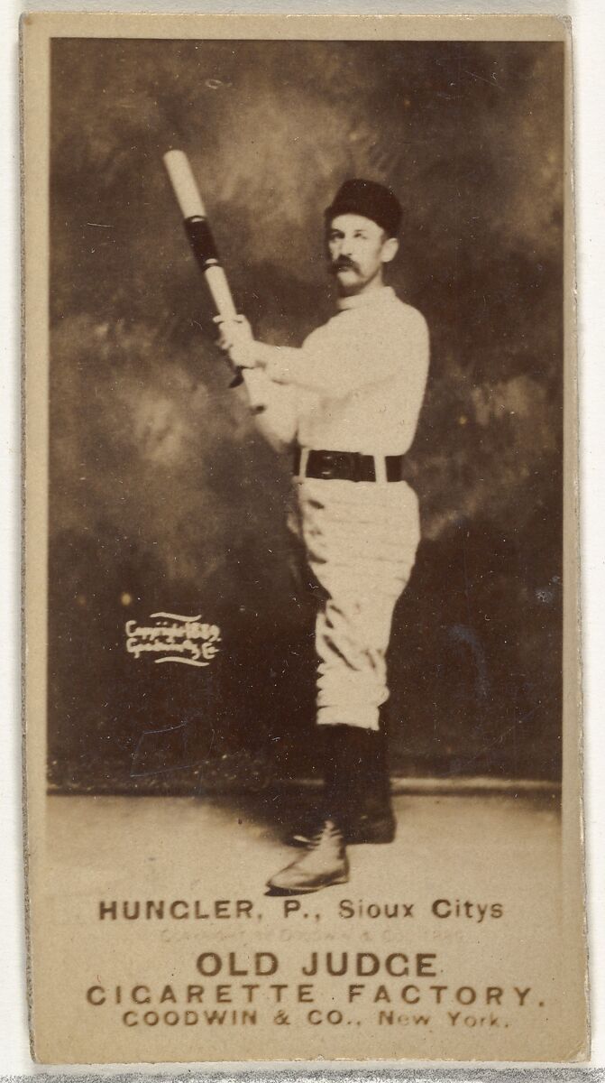 Al C. Hungler, Pitcher, Sioux City Corn Huskers, from the Old Judge series (N172) for Old Judge Cigarettes, Issued by Goodwin &amp; Company, Albumen photograph 