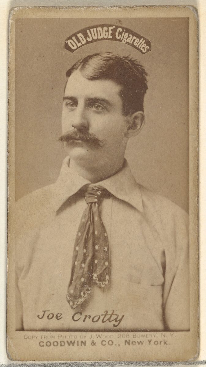 Joseph P. "Joe" Crotty, from the Old Judge series (N172) for Old Judge Cigarettes, Issued by Goodwin &amp; Company, Albumen photograph 
