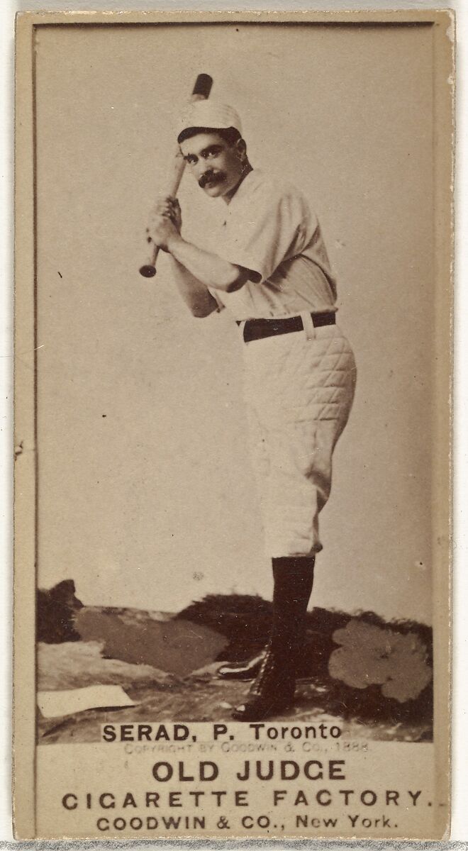 William I. "Billy" Serad, Pitcher, Toronto Canucks, from the Old Judge series (N172) for Old Judge Cigarettes, Issued by Goodwin &amp; Company, Albumen photograph 