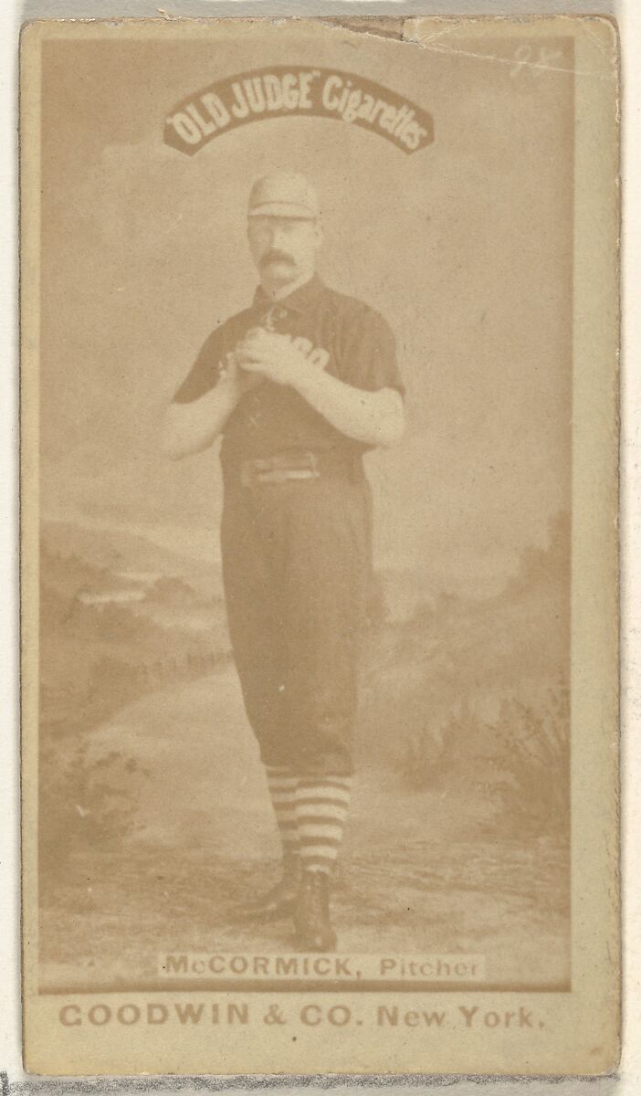 James "Jim" McCormick, Pitcher, Pittsburgh Alleghenys, from the Old Judge series (N172) for Old Judge Cigarettes, Issued by Goodwin &amp; Company, Albumen photograph 
