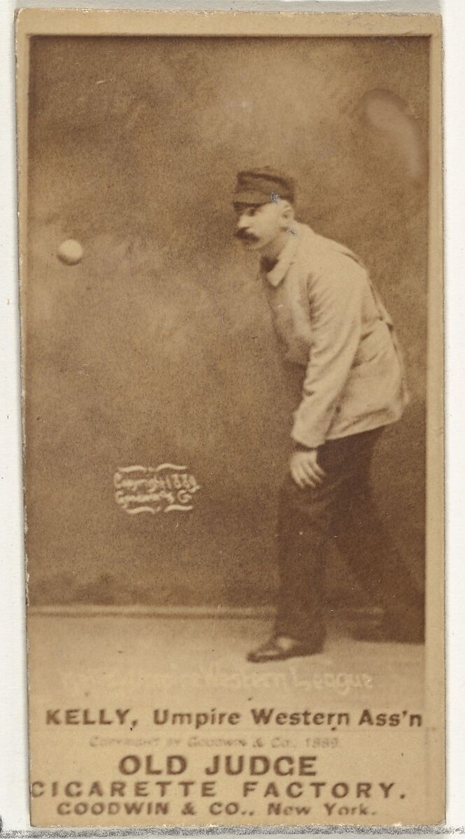 Kelly, Umpire, Western Association, from the Old Judge series (N172) for Old Judge Cigarettes, Issued by Goodwin &amp; Company, Albumen photograph 
