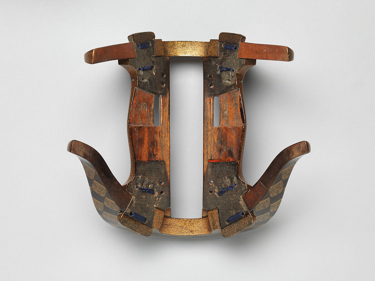 Saddle (Kura) with Stylized Flowers, Saddle: Gold maki-e with black lacquer decoration:Pommel: lacquered wood with gold and silver takamaki-e and hiramaki-e on black ground; seat: nashiji (“pear-skin” ground), Japan