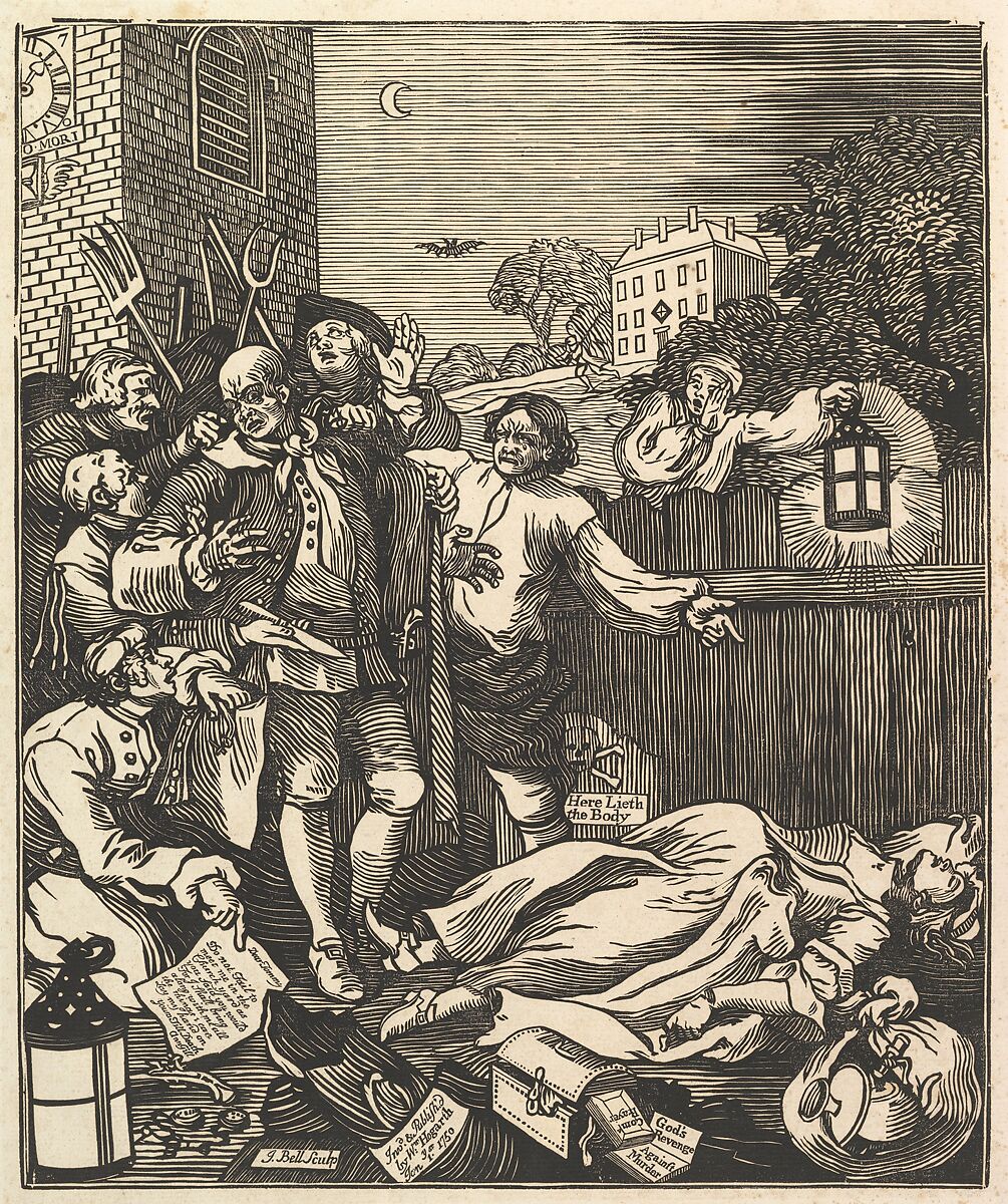Cruelty in Perfection, John Bell (British, active 1750–80), Woodcut; first state of two 