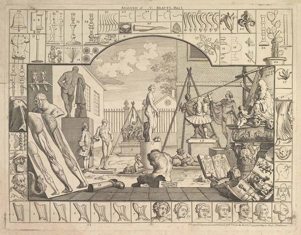 Analysis of Beauty, Plate 1, William Hogarth  British, Etching and engraving; third state of three