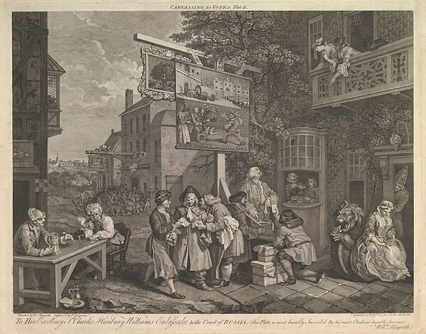 Canvassing for Votes, Plate II: Four Prints of an Election