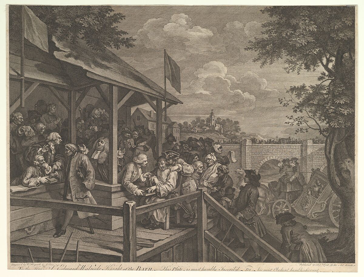 The Polling, Plate III: Four Prints of an Election, William Hogarth (British, London 1697–1764 London), Etching and engraving; third state of three 
