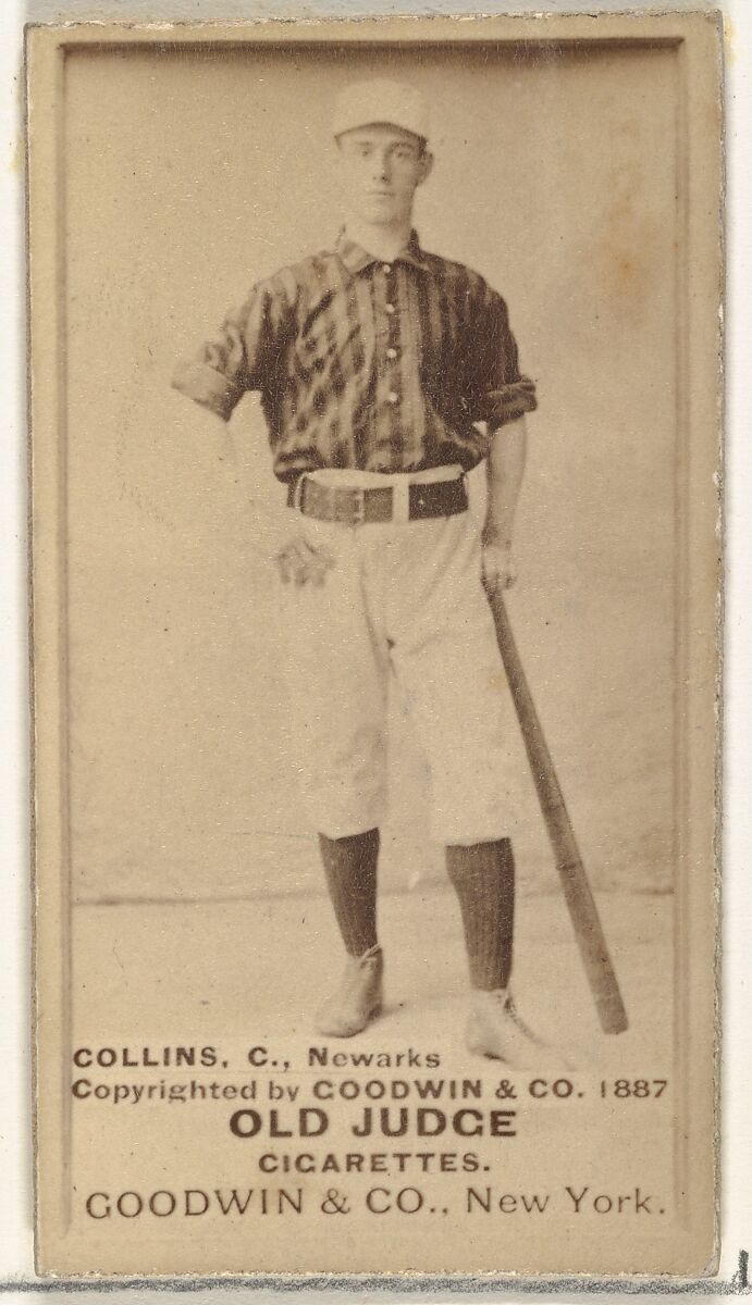 Collins, Catcher, Newark, from the Old Judge series (N172) for Old Judge Cigarettes, Issued by Goodwin &amp; Company, Albumen photograph 