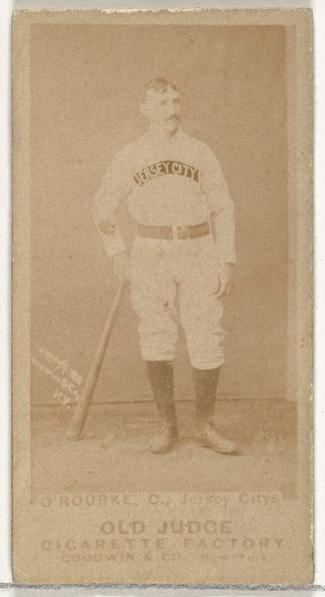 Thomas Joseph "Tom" O'Rourke, Catcher, Jersey City Skeeters, from the Old Judge series (N172) for Old Judge Cigarettes, Issued by Goodwin &amp; Company, Albumen photograph 