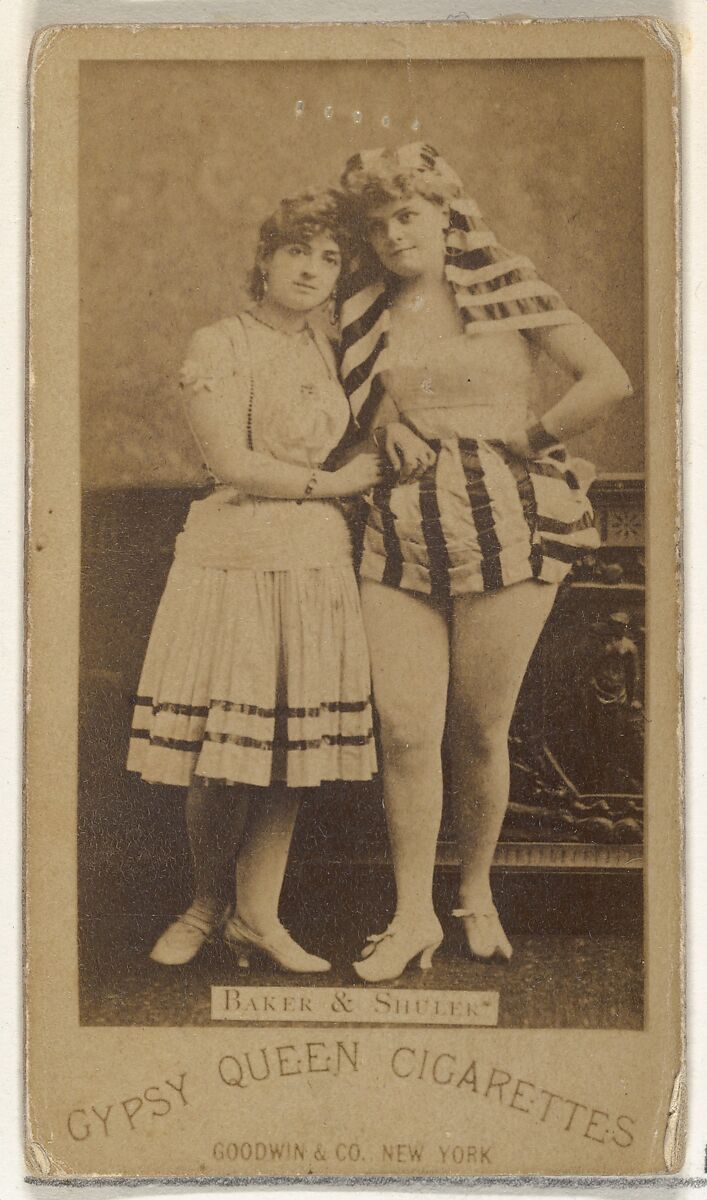 Baker and Shuler, from the Actors and Actresses series (N171) for Gypsy Queen Cigarettes, Issued by Goodwin &amp; Company, Albumen photograph 